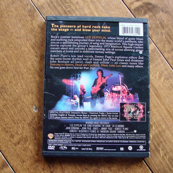 Led Zeppelin The Song Remains The Same Concert DVD Video Stairway To Heaven - Picture 2 of 4